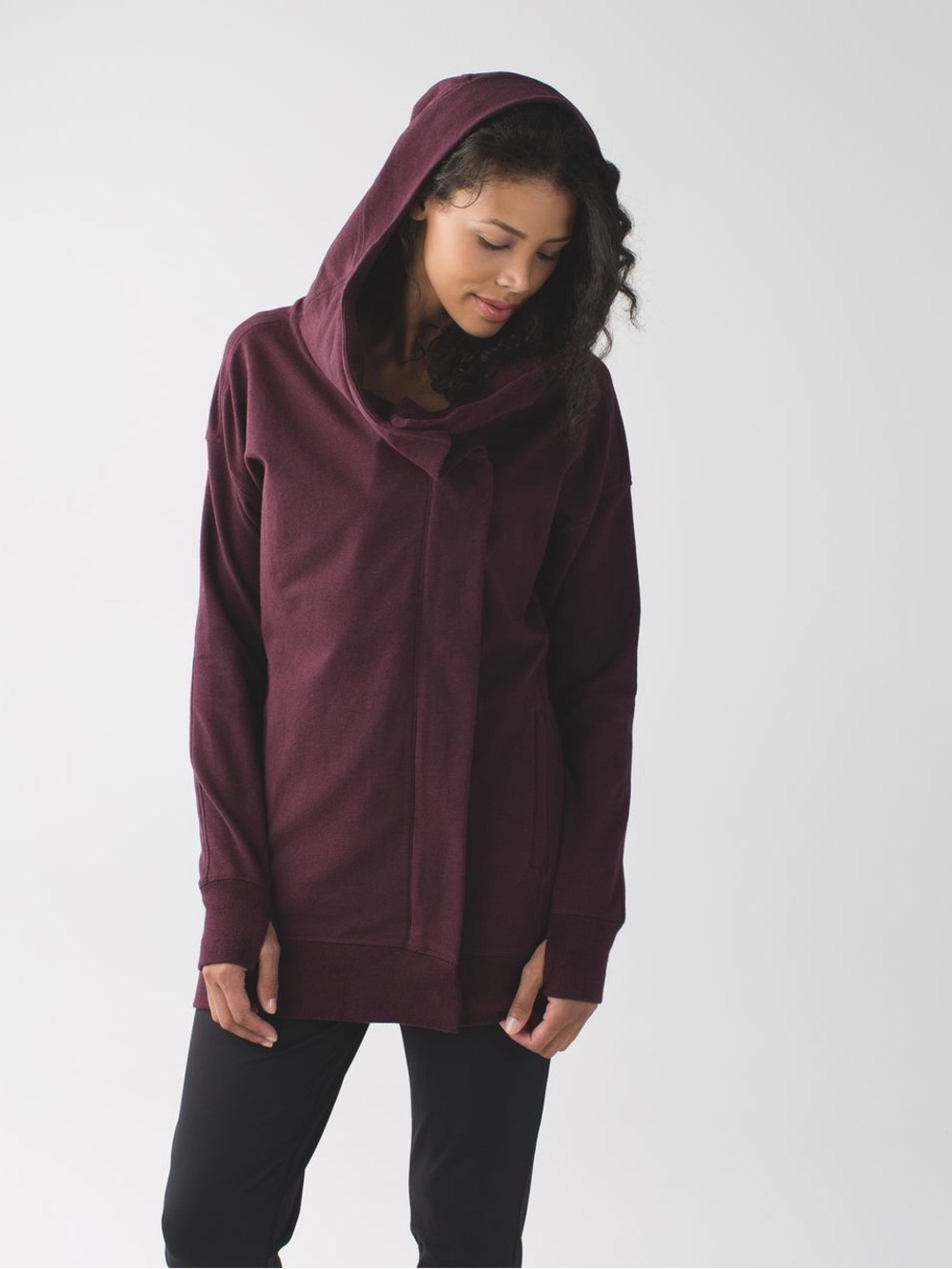 Lululemon Wrap Up heathered bordeaux zip up jacket